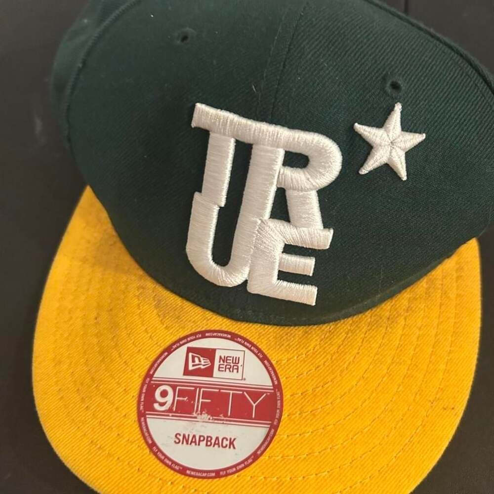 New Era True Religion Snapback Hat One Size Green Yellow